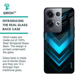 Vertical Blue Arrow Glass Case For Oppo Reno8 Pro 5G