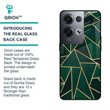 Abstract Green Glass Case For Oppo Reno8 Pro 5G