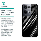 Black & Grey Gradient Glass Case For Oppo Reno8 Pro 5G