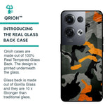 Camouflage Orange Glass Case For Oppo Reno8 Pro 5G