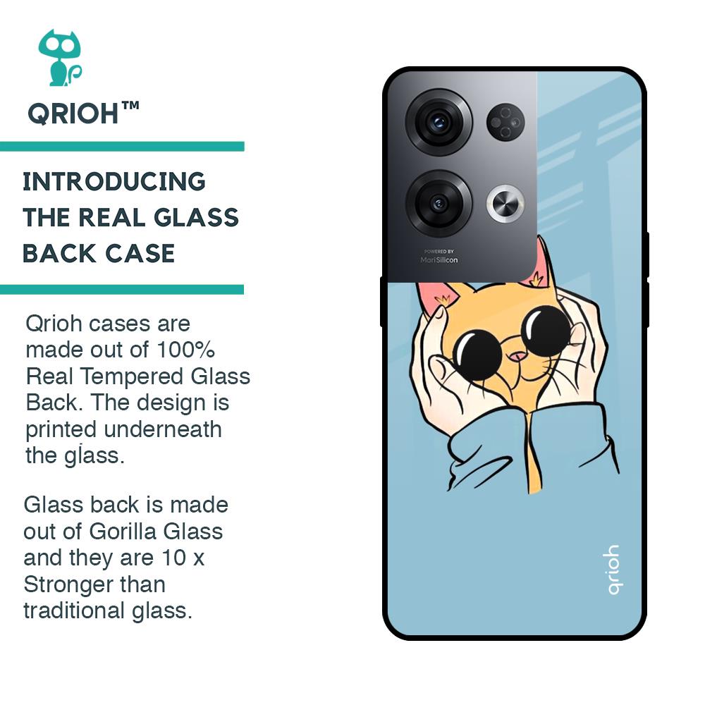 Adorable Cute Kitty Glass Case For Oppo Reno8 Pro 5G