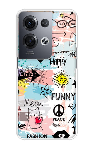 Happy Doodle Oppo Reno8 Pro 5G Back Cover