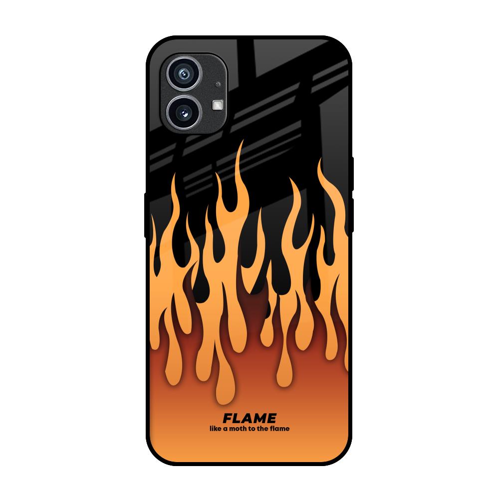 Fire Flame Nothing Phone 1 Glass Back Cover Online