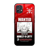 Luffy Wanted Nothing Phone 1 Glass Back Cover Online