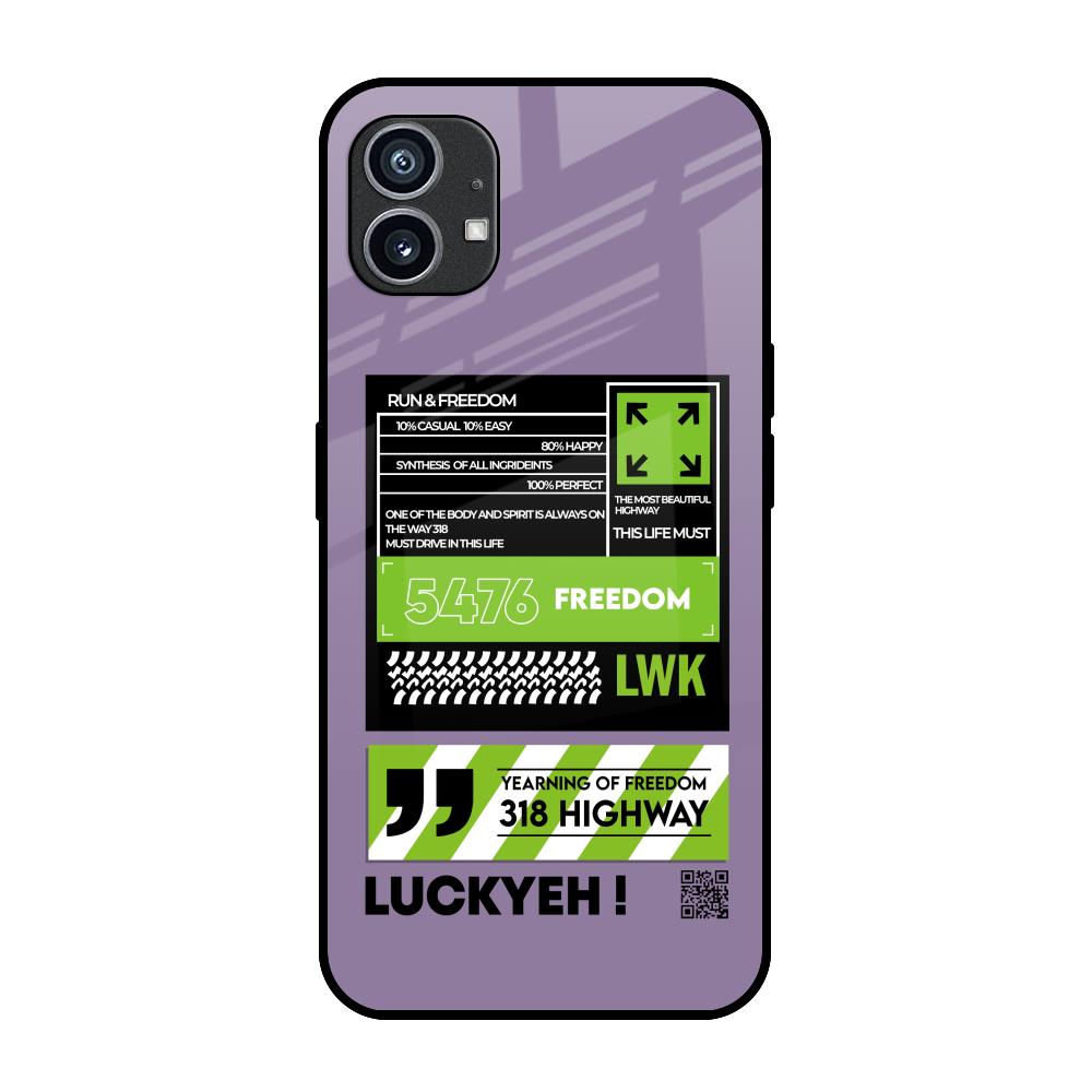Run & Freedom Nothing Phone 1 Glass Back Cover Online