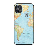 Travel Map Nothing Phone 1 Glass Back Cover Online
