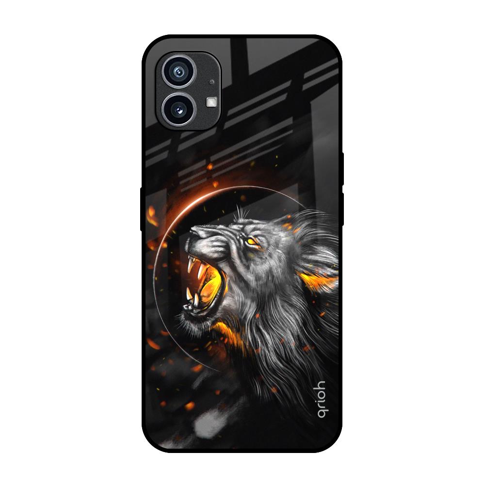 Aggressive Lion Nothing Phone 1 Glass Back Cover Online