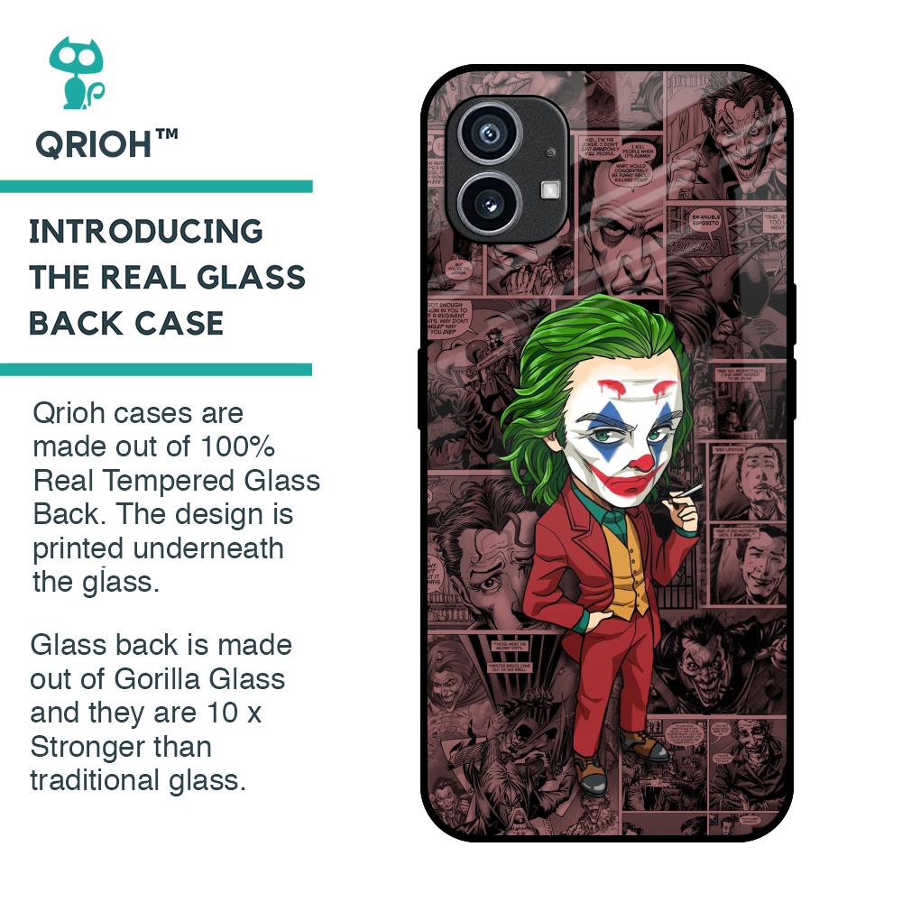 Joker Cartoon Glass Case for Nothing Phone 1