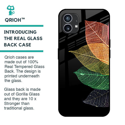 Colorful Leaves Glass Case for Nothing Phone 1
