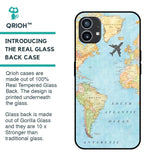 Travel Map Glass Case for Nothing Phone 1