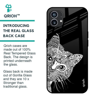 Kitten Mandala Glass Case for Nothing Phone 1