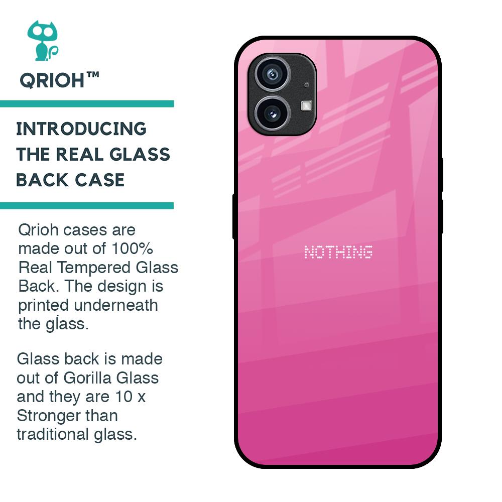 Pink Ribbon Caddy Glass Case for Nothing Phone 1