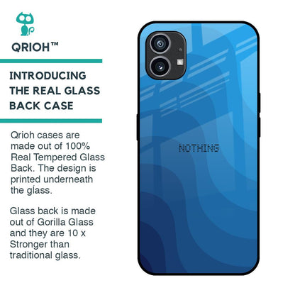 Blue Wave Abstract Glass Case for Nothing Phone 1