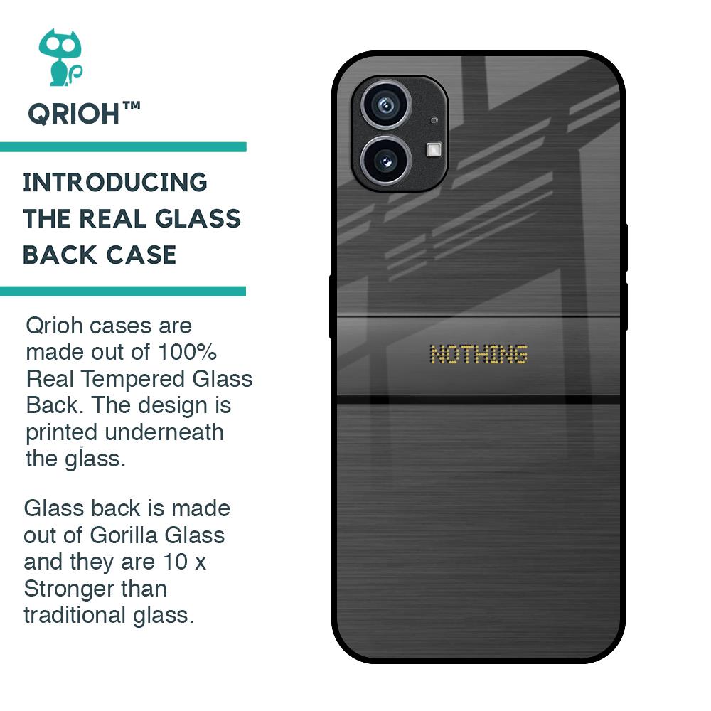 Grey Metallic Glass Case For Nothing Phone 1