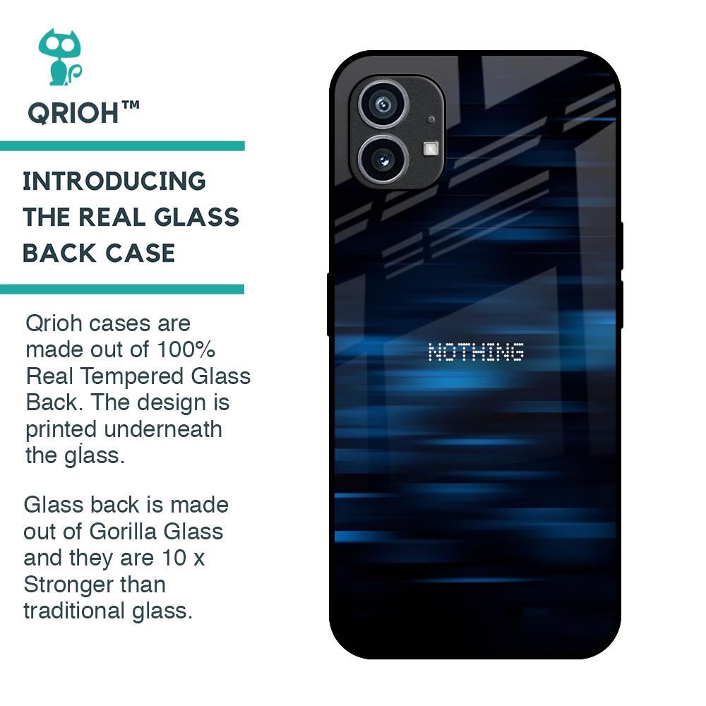 Blue Rough Abstract Glass Case for Nothing Phone 1