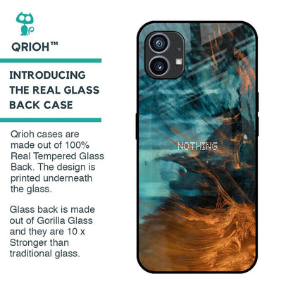 Golden Splash Glass Case for Nothing Phone 1