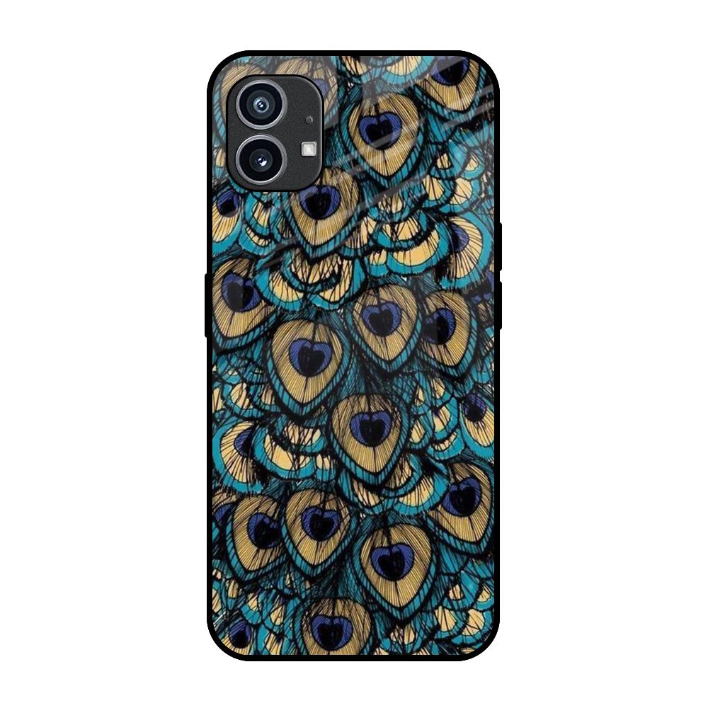 Peacock Feathers Nothing Phone (1) Glass Cases & Covers Online