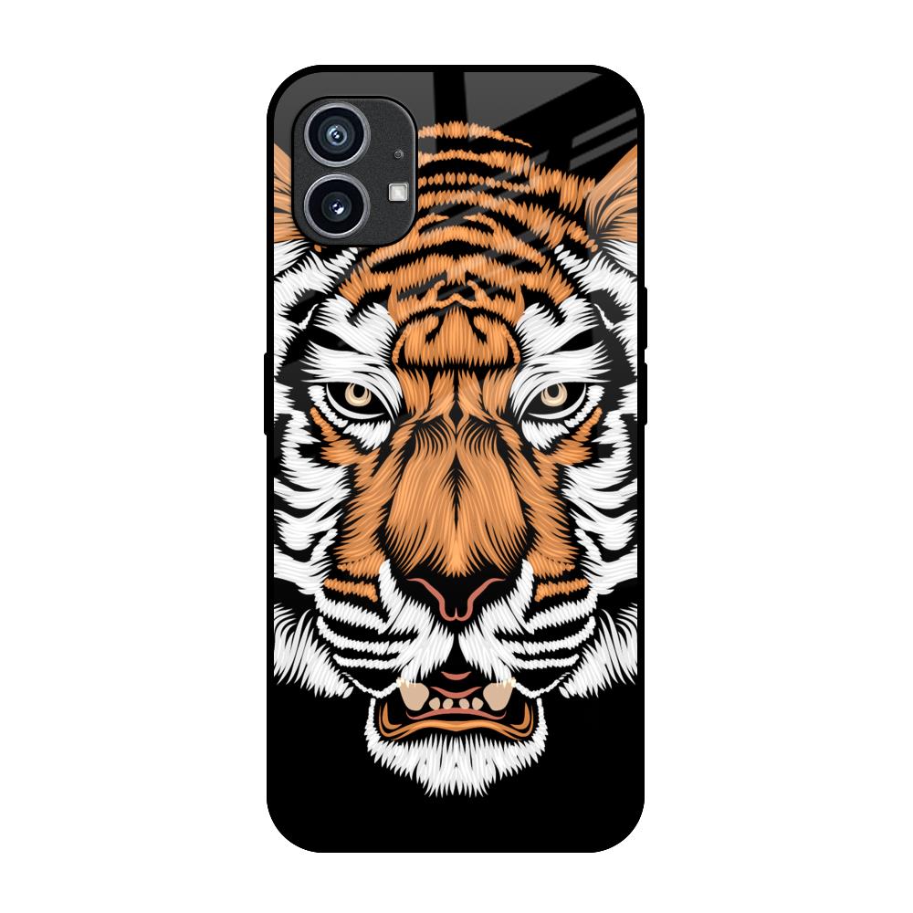 Angry Tiger Nothing Phone (1) Glass Cases & Covers Online