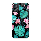 Tropical Leaves & Pink Flowers Nothing Phone (1) Glass Cases & Covers Online