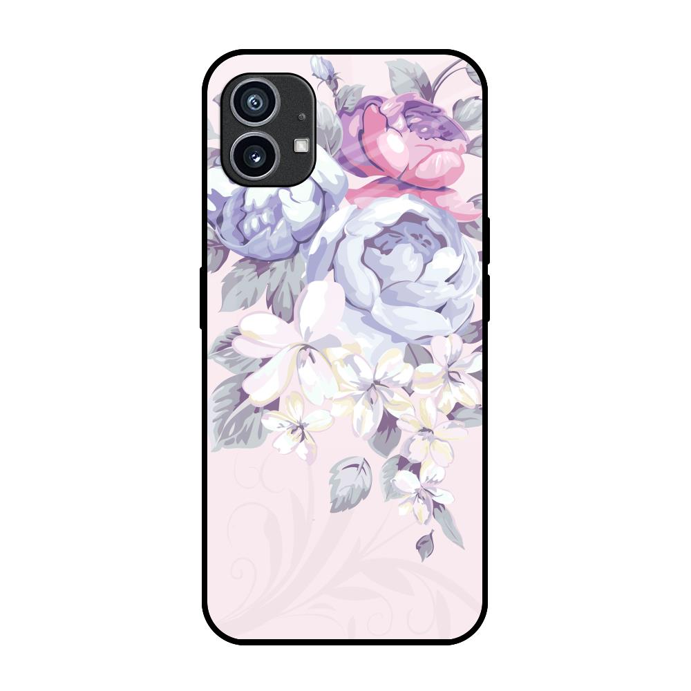 Elegant Floral Nothing Phone (1) Glass Cases & Covers Online