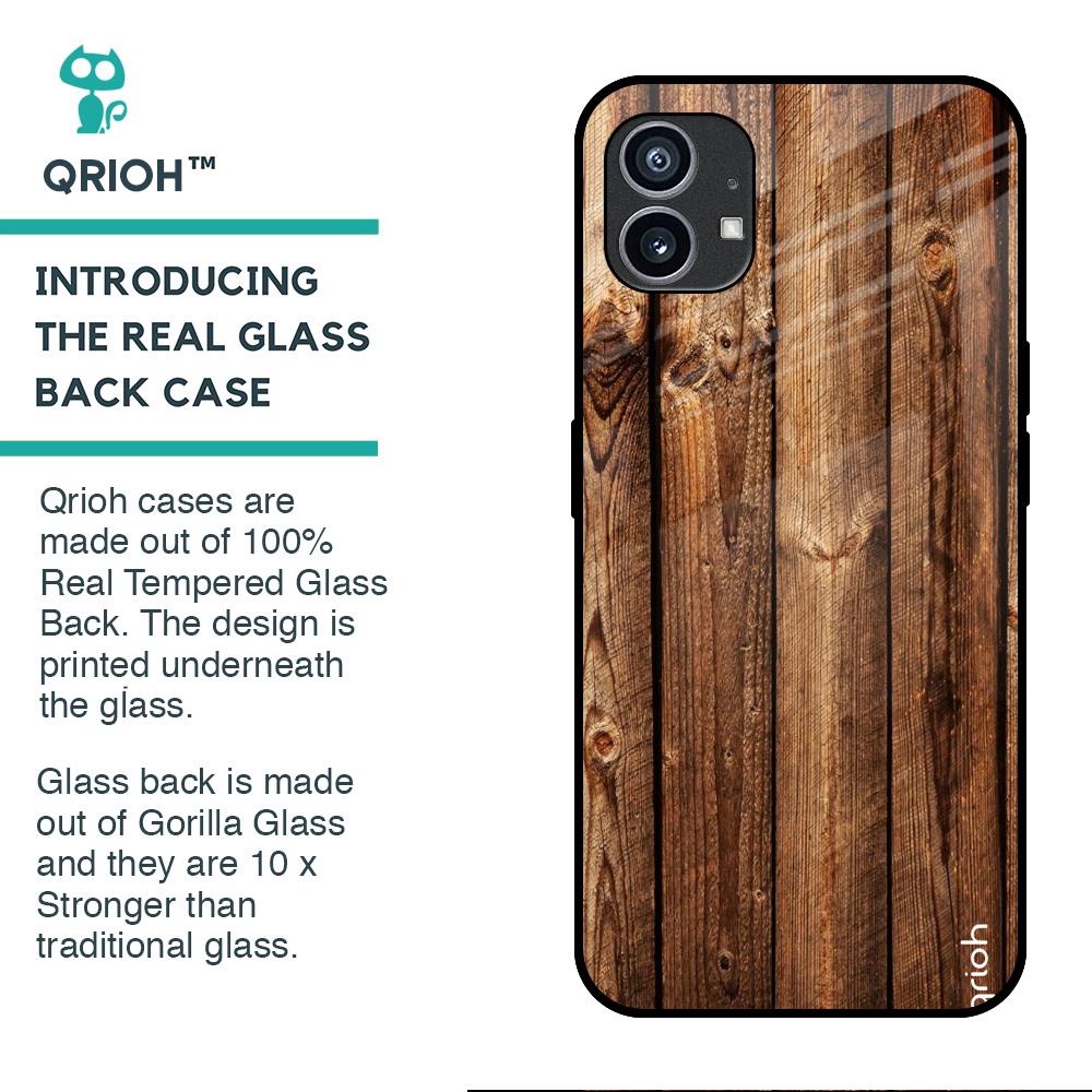Timber Printed Glass case for Nothing Phone (1)