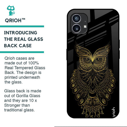 Golden Owl Glass Case for Nothing Phone (1)