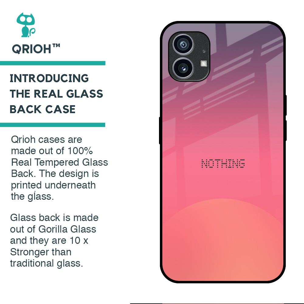 Sunset Orange Glass Case for Nothing Phone (1)