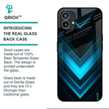 Vertical Blue Arrow Glass Case For Nothing Phone (1)