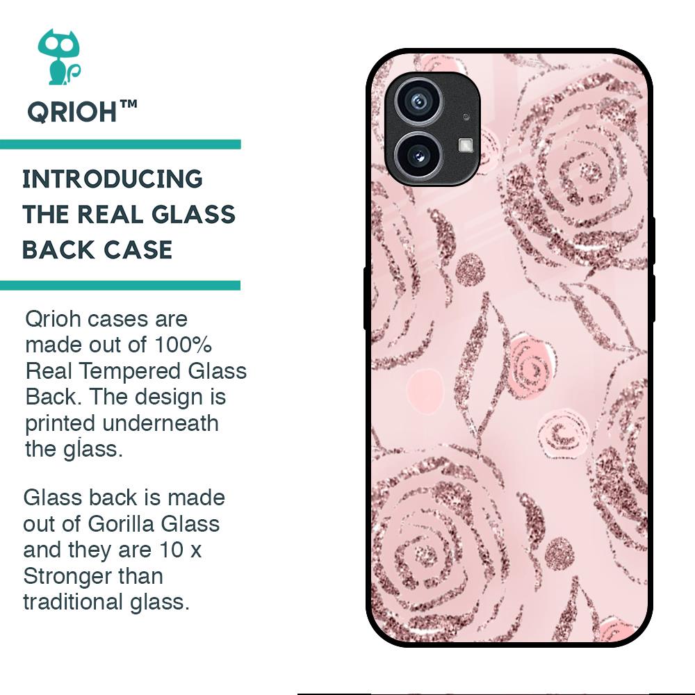 Shimmer Roses Glass case for Nothing Phone (1)