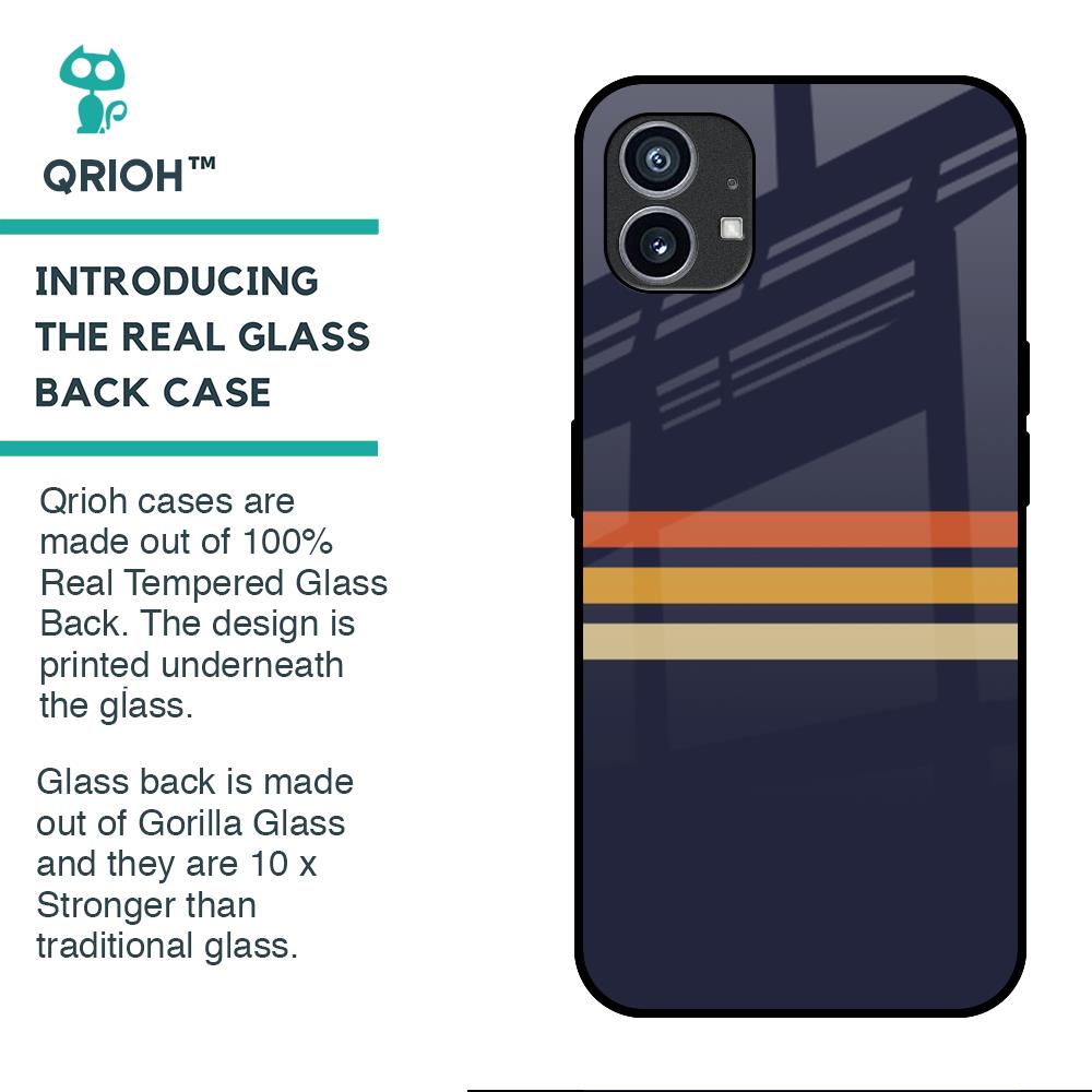 Tricolor Stripes Glass Case For Nothing Phone (1)