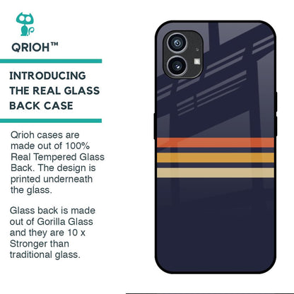 Tricolor Stripes Glass Case For Nothing Phone (1)