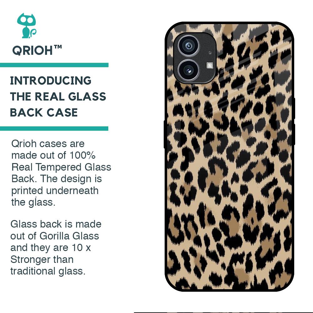 Leopard Seamless Glass Case For Nothing Phone (1)