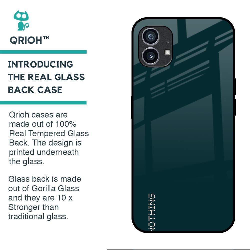 Hunter Green Glass Case For Nothing Phone (1)