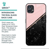 Marble Texture Pink Glass Case For Nothing Phone (1)