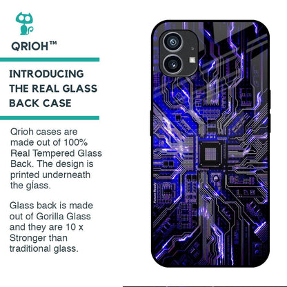 Techno Color Pattern Glass Case For Nothing Phone (1)