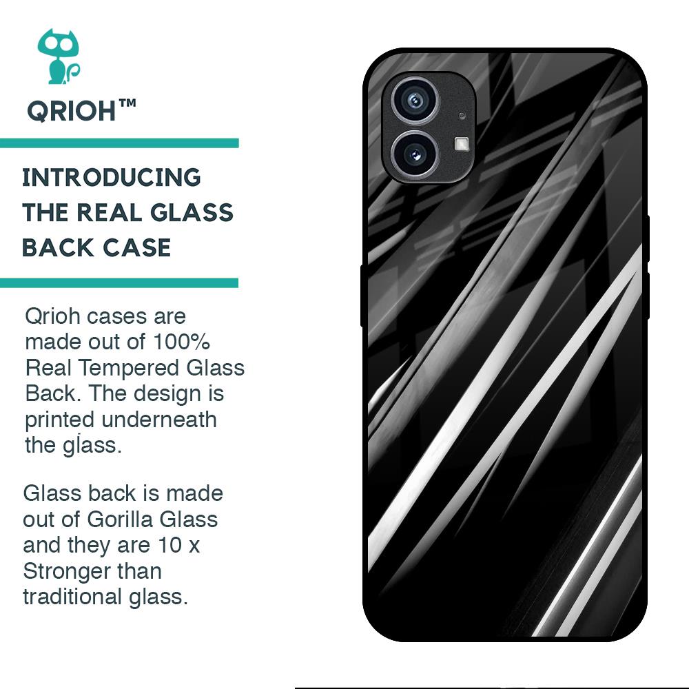 Black & Grey Gradient Glass Case For Nothing Phone (1)