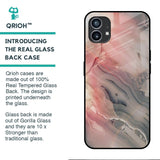 Pink And Grey Marble Glass Case For Nothing Phone (1)