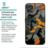 Camouflage Orange Glass Case For Nothing Phone (1)