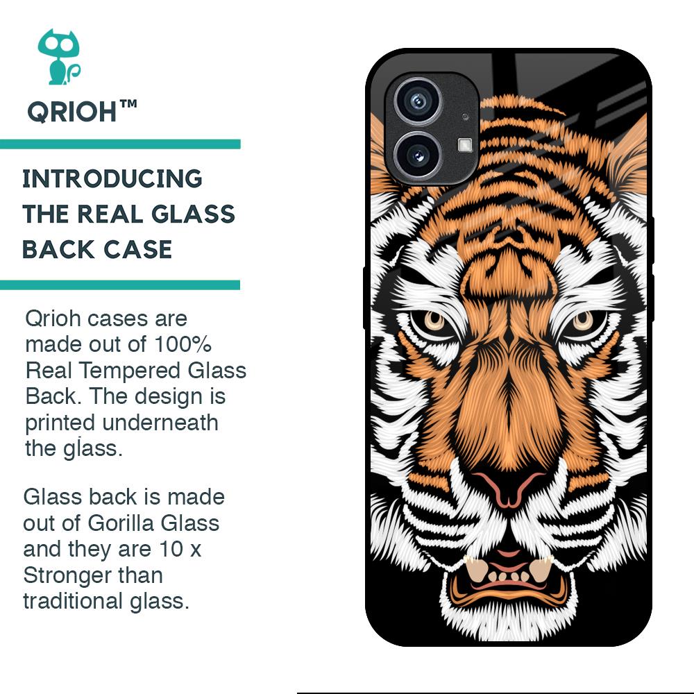 Angry Tiger Glass Case For Nothing Phone (1)