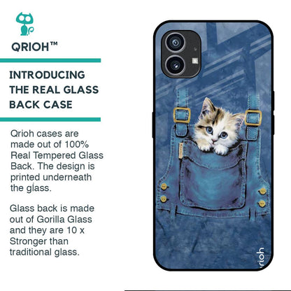 Kitty In Pocket Glass Case For Nothing Phone (1)