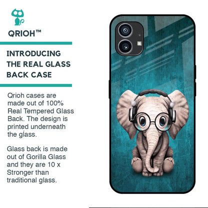 Adorable Baby Elephant Glass Case For Nothing Phone (1)