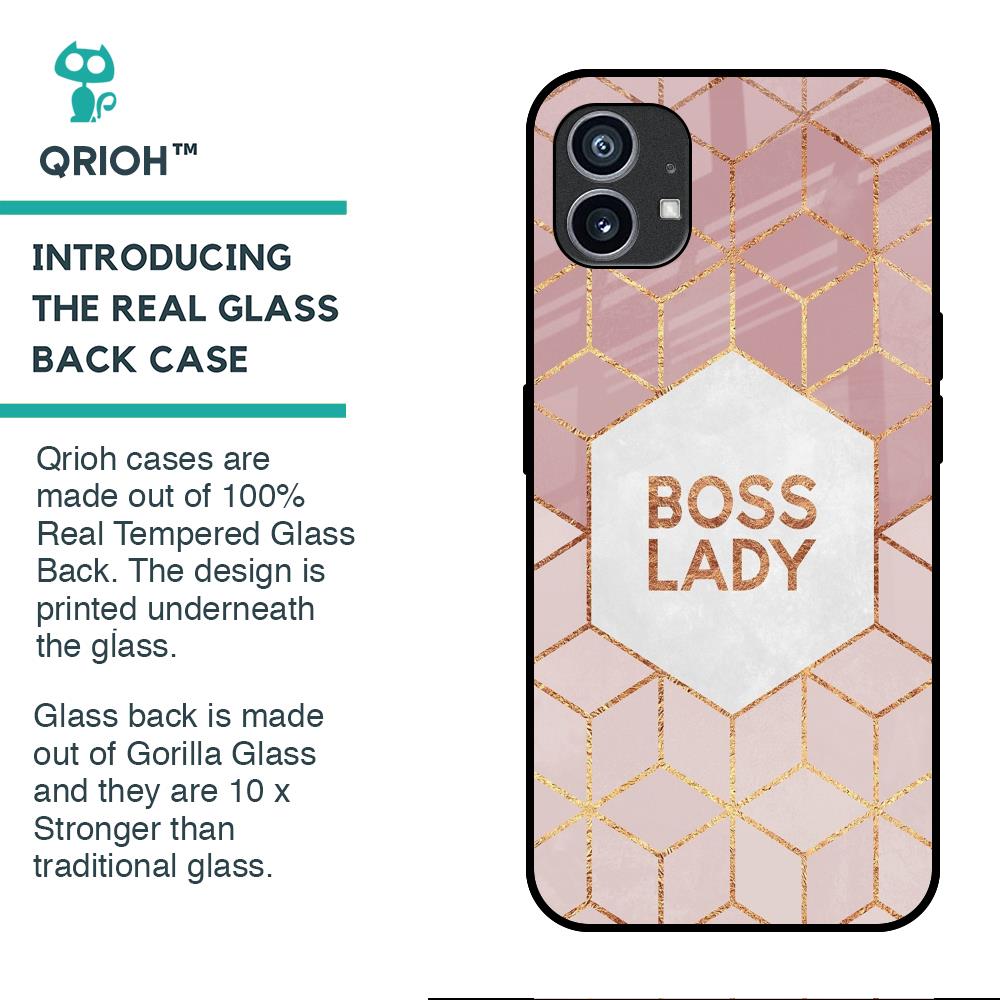 Boss Lady Glass Case for Nothing Phone (1)