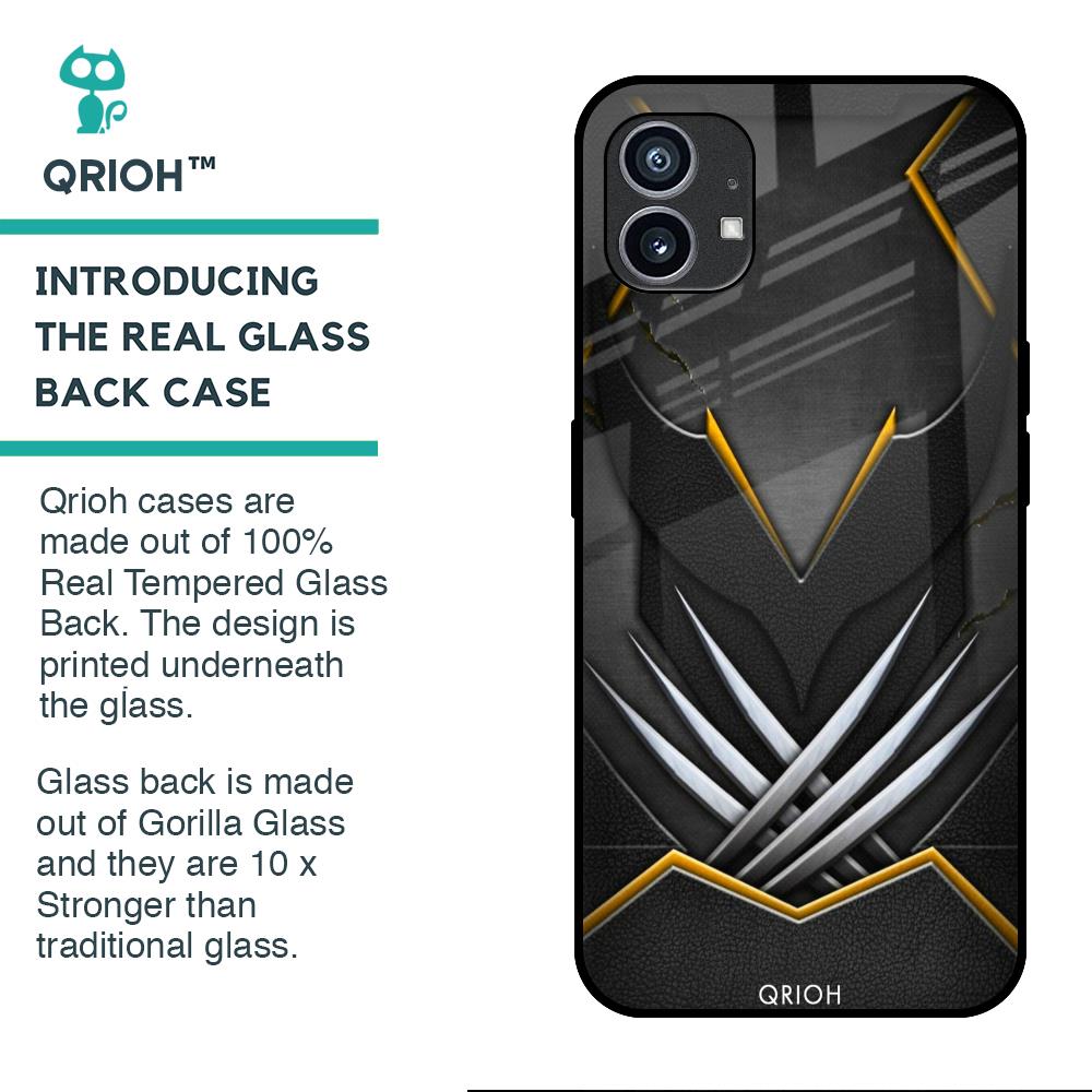 Black Warrior Glass Case for Nothing Phone (1)
