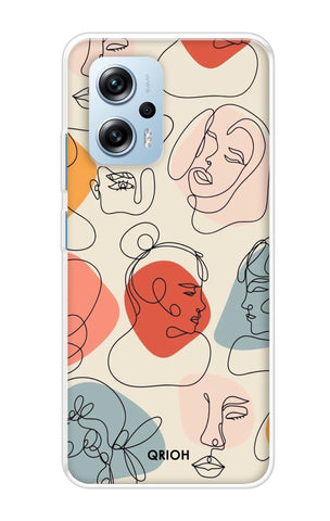 Abstract Faces Redmi K50i 5G Back Cover