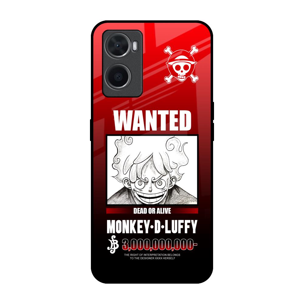 Luffy Wanted Oppo A36 Glass Back Cover Online