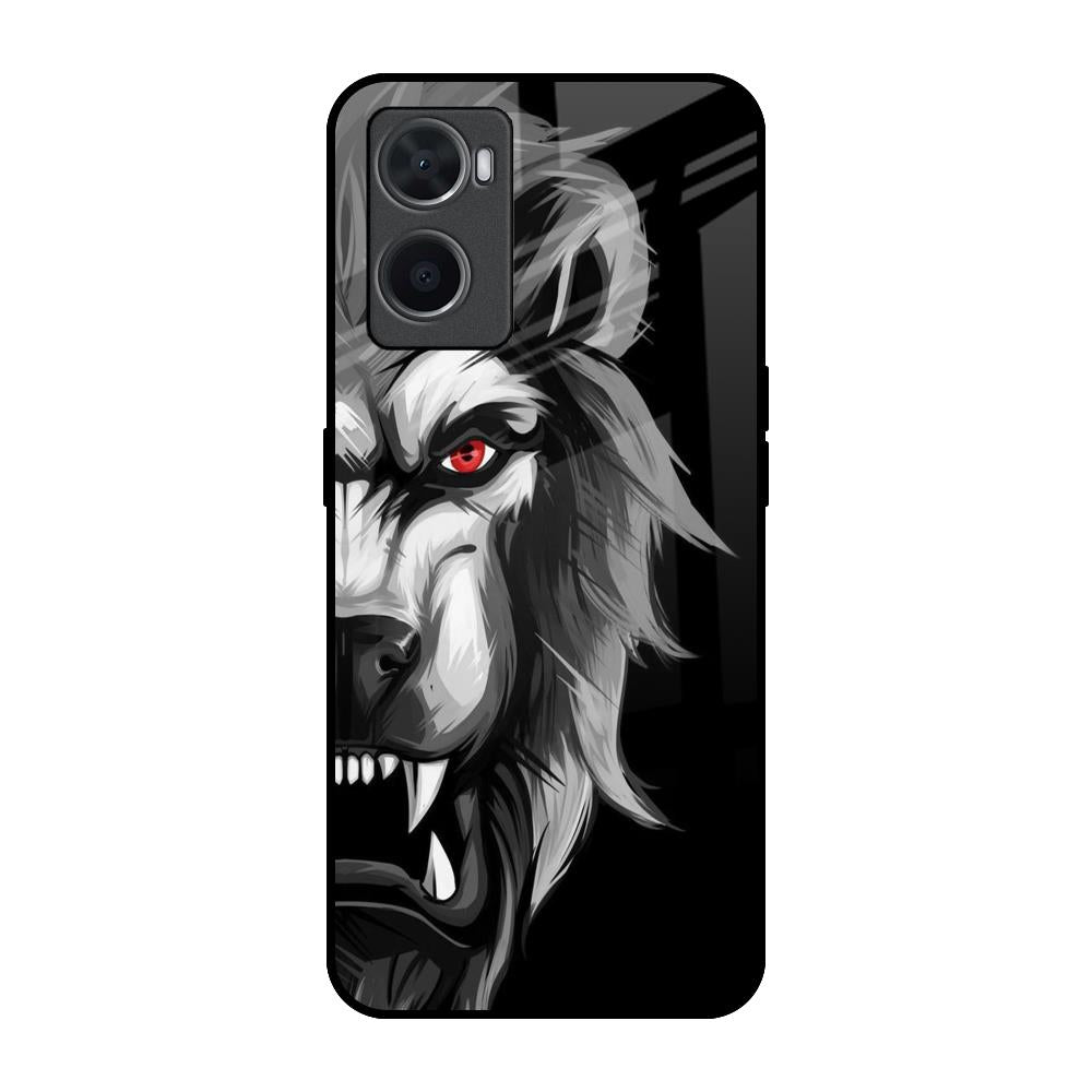 Wild Lion Oppo A36 Glass Back Cover Online
