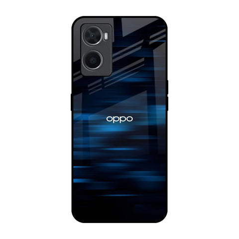 Blue Rough Abstract Oppo A36 Glass Back Cover Online