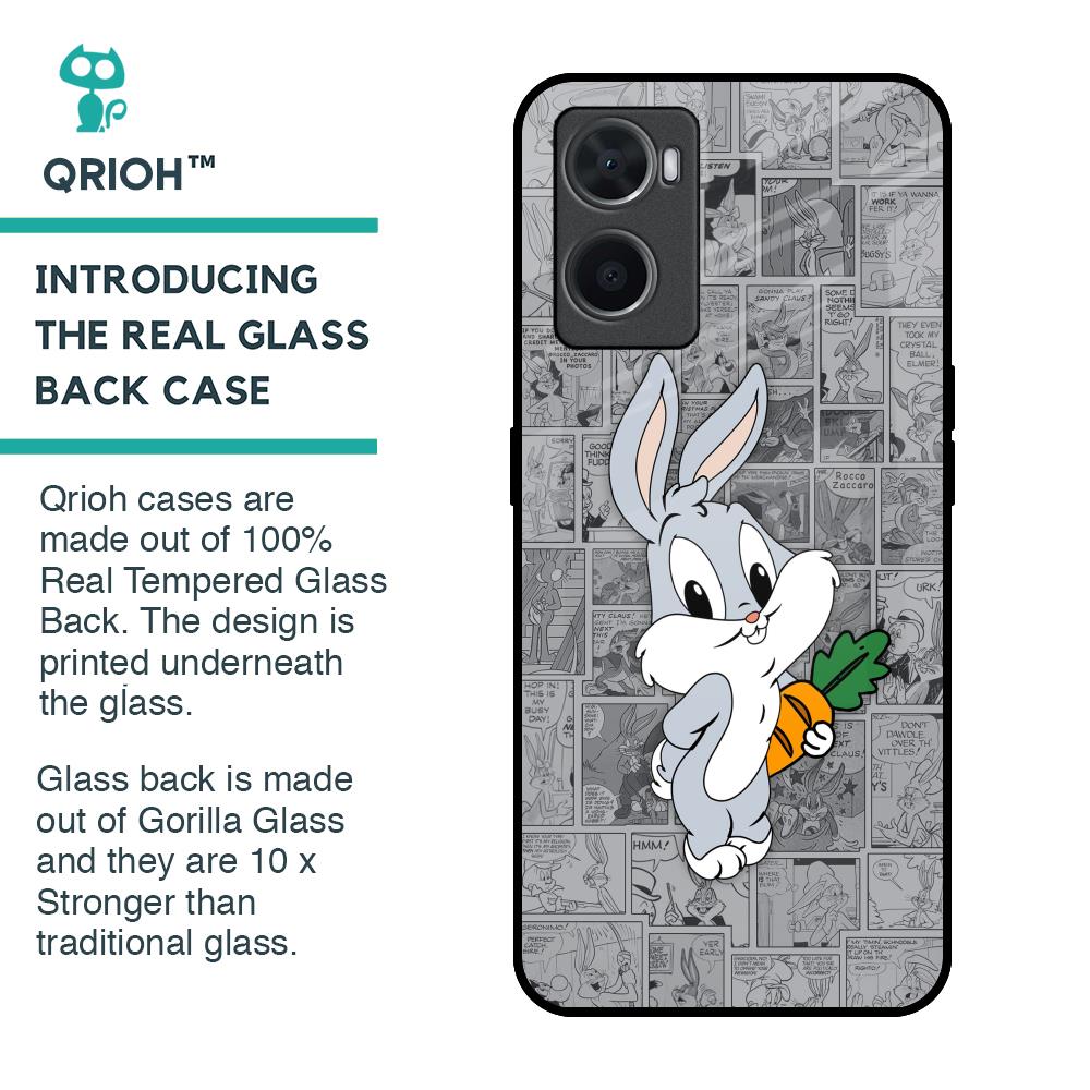 Cute Baby Bunny Glass Case for Oppo A36