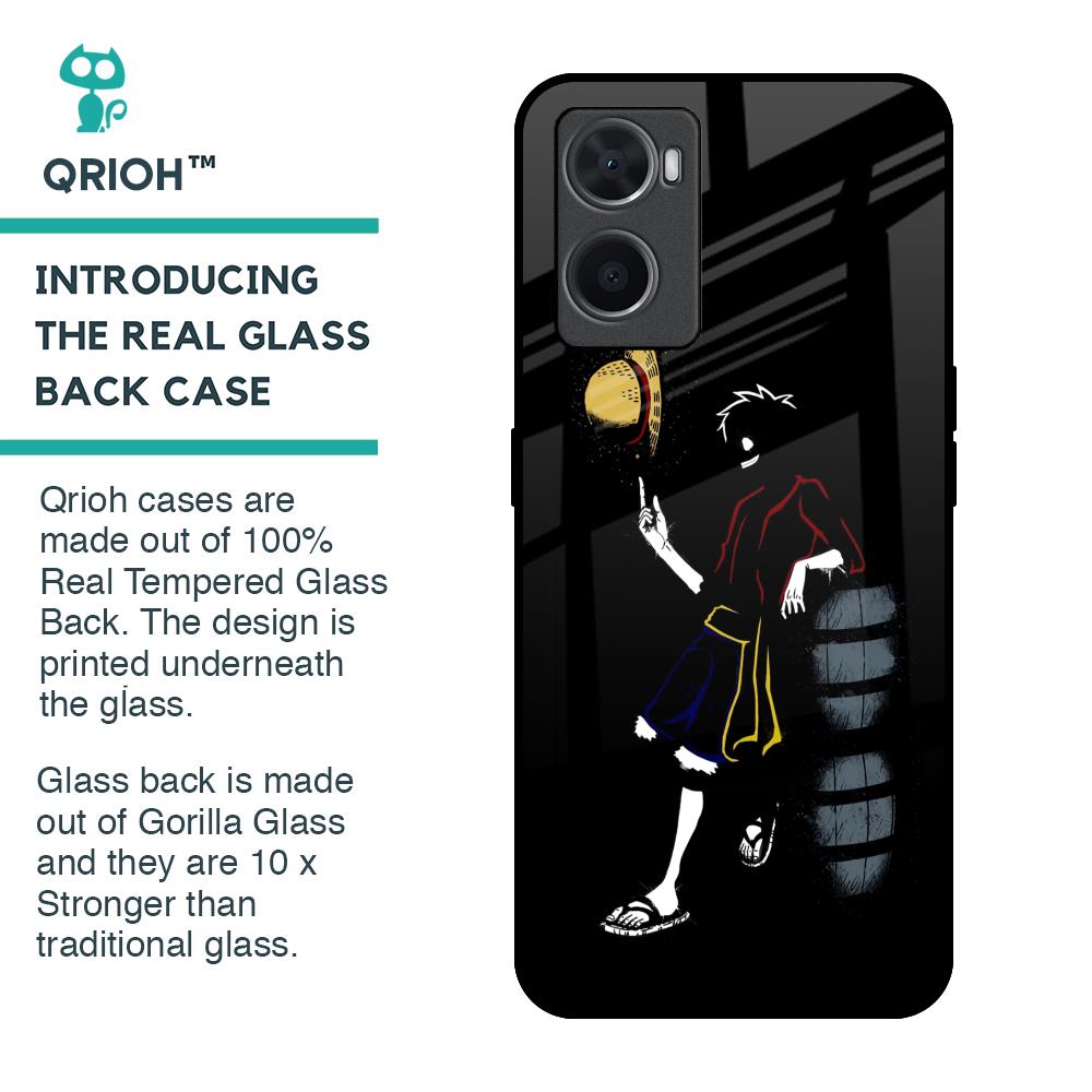 Luffy Line Art Glass Case for Oppo A36