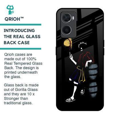 Luffy Line Art Glass Case for Oppo A36